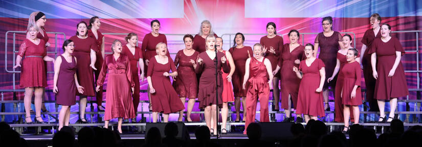 Steel City Voices performing on stage